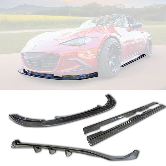 A/B款套裝組 前下巴+側裙+後下巴 碳纖維 Carbon Fiber 2016-2026 Mazda MX-5