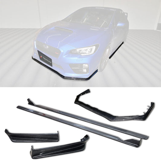 ST款套裝組 前下巴(18年樣式)+側裙+後下巴 碳纖維卡夢 Carbon Fiber 2014-2017 Subaru WRX/STI