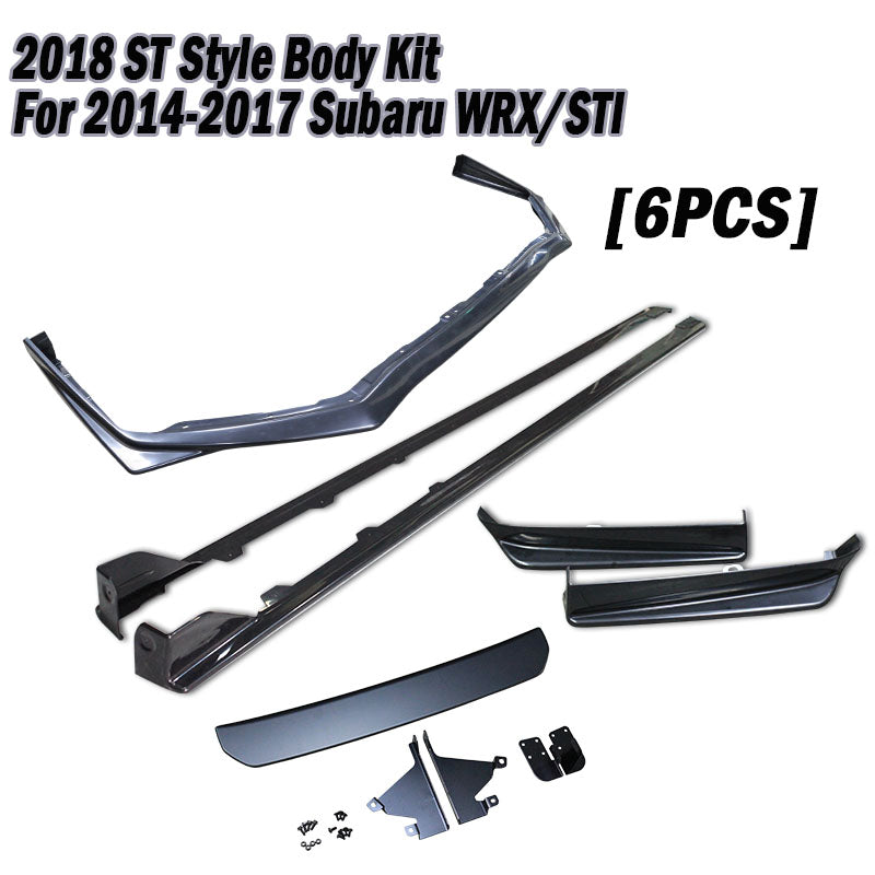 ST款套裝組 ST前下巴(18年樣式)+ST側裙+ST後下巴 2014-2017 Subaru WRX/STI