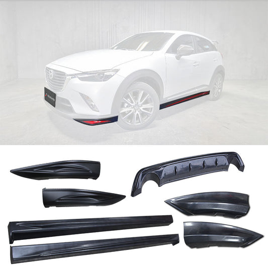 OE款套裝組 前下巴+後下巴+側裙+後飾板 2015-2026 Mazda CX3