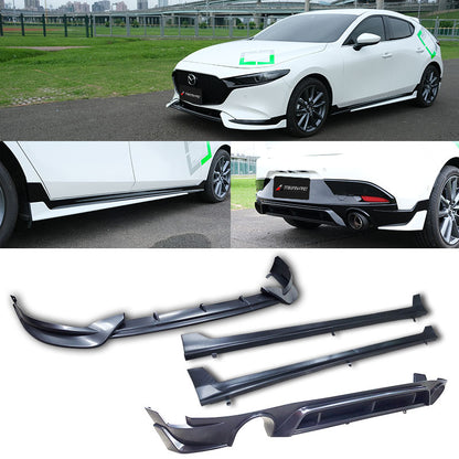 泰板套裝組 前下巴+側裙+後下巴 2019-2026 Mazda 3 5門