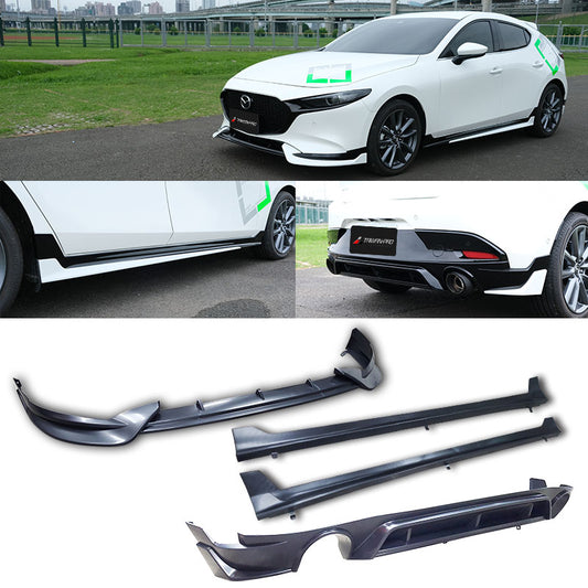 泰板套裝組 前下巴+側裙+後下巴 2019-2026 Mazda 3 5門
