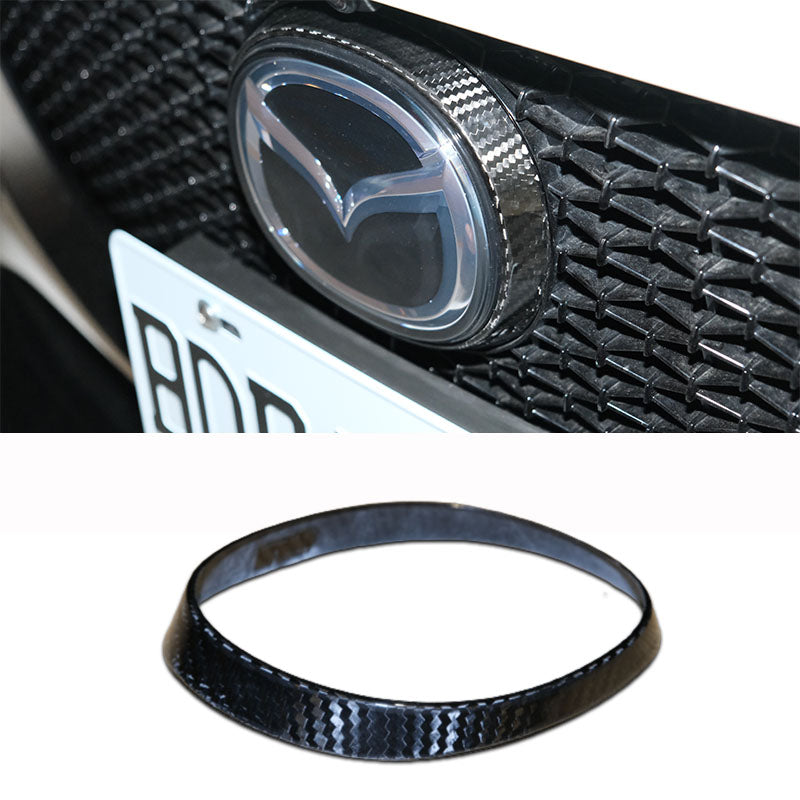 LOGO飾蓋  前 後 碳纖維熱壓 Dry Carbon 2019-2026 Mazda 3 5門