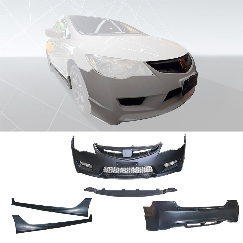 T-R前保+水罩+側裙+後保 2006-2011 Honda Civic