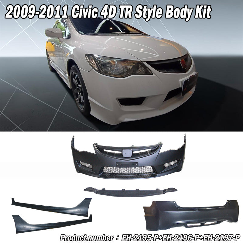 T-R前保+水罩+側裙+後保 2006-2011 Honda Civic