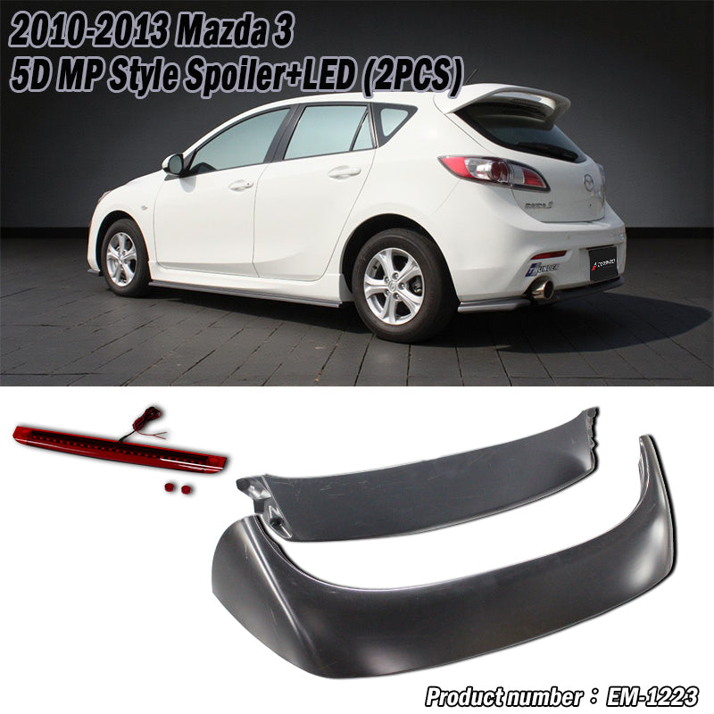 MP款尾翼 ABS / 碳纖維 Carbon Fiber/ABS 2010-2014 Mazda 3 5門