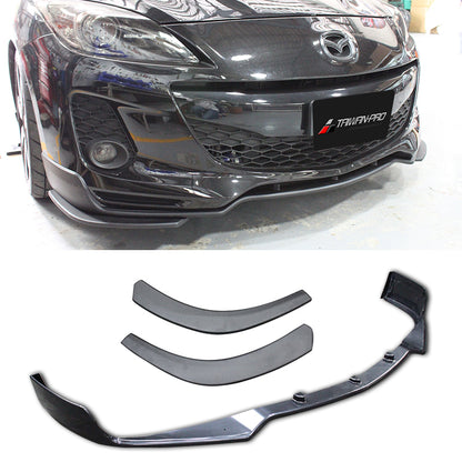 OEM款日規樣式前下巴+二片式定風翼 2013-2014 Mazda 3 4門/5門