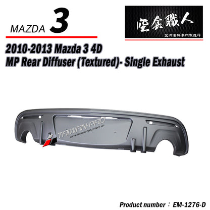 MP后飾板  2010-2014 Mazda 3 4門