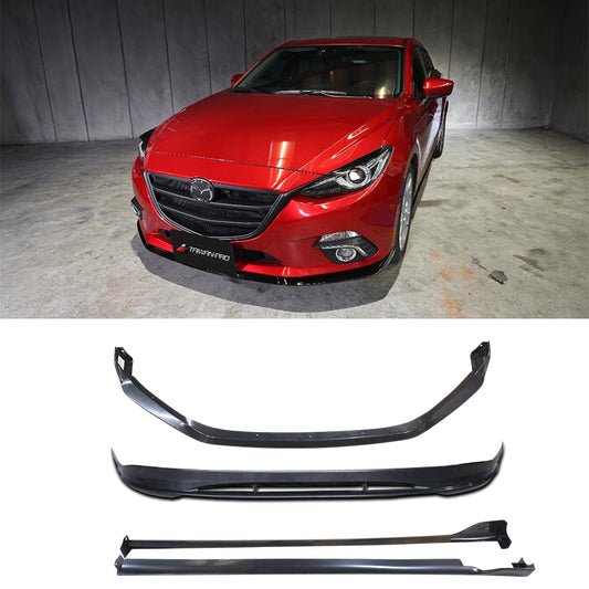MZ款套裝組 前下巴+後下巴+側裙 2015-2016 Mazda 3 4門