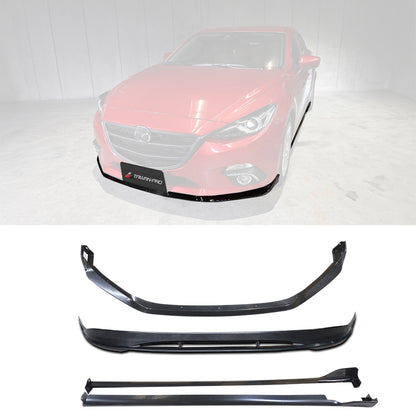 MZ款套裝組 前下巴+後下巴+側裙 2015-2016 Mazda 3 4門