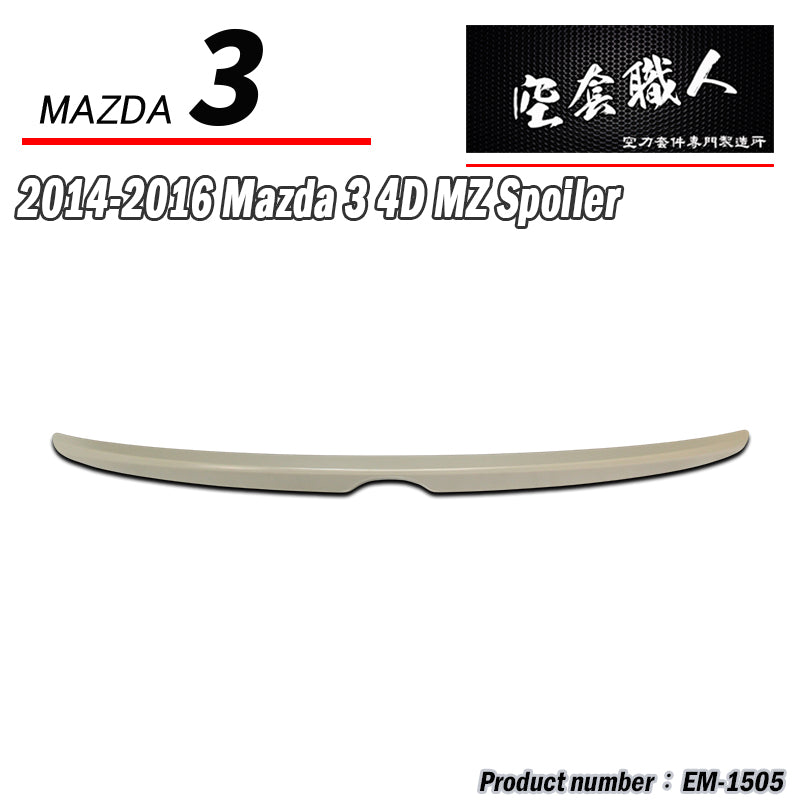 MZ Style Rear Spoiler 2015-2018 Mazda 3 4-door