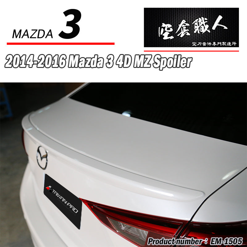 MZ Style Rear Spoiler 2015-2018 Mazda 3 4-door