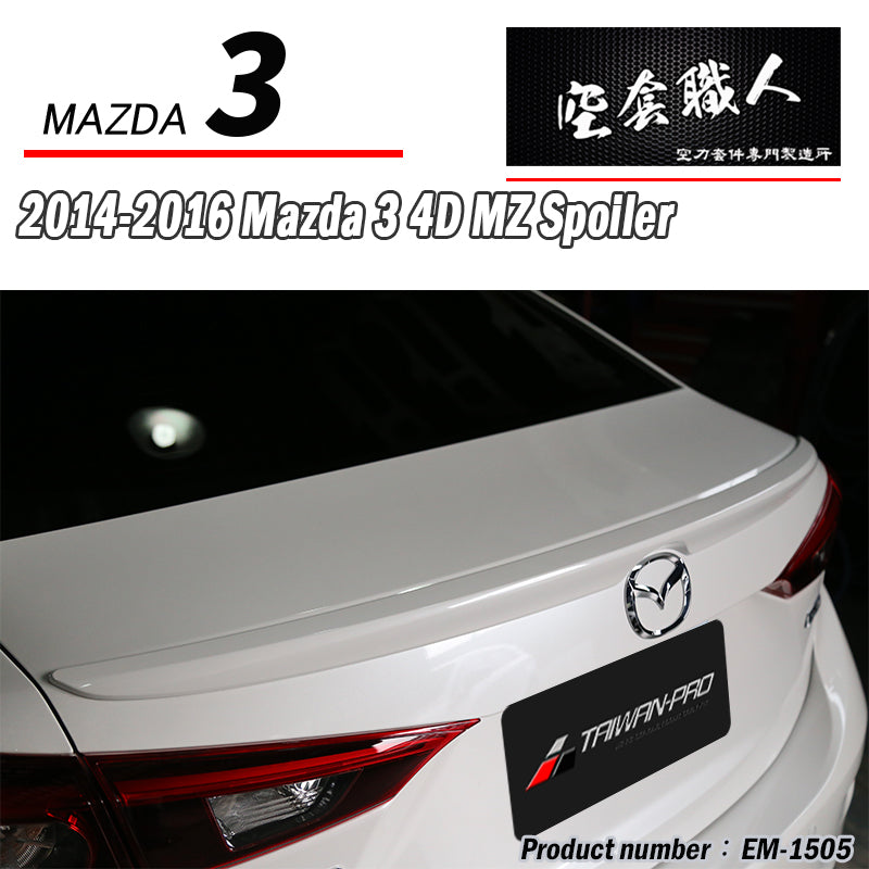 MZ Style Rear Spoiler 2015-2018 Mazda 3 4-door