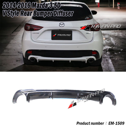 V款套裝組 前下巴+後下巴+側裙 2015-2016 Mazda 3 5門