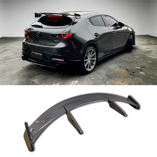 KS款尾翼 碳纖維 Carbon Fiber/FRP玻璃纖維 2015-2026 Mazda 3 5門