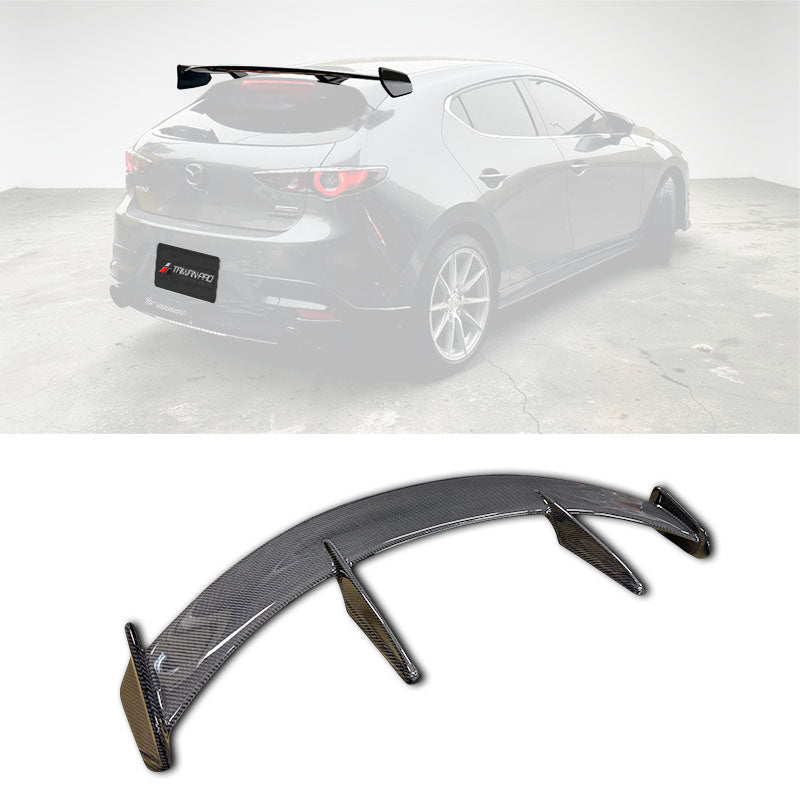 KS款尾翼 碳纖維 Carbon Fiber/FRP玻璃纖維 2015-2026 Mazda 3 5門