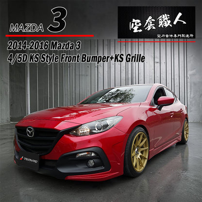 KS保桿套裝組 前保+側裙+後保 2015-2016 Mazda 3 4門/5門