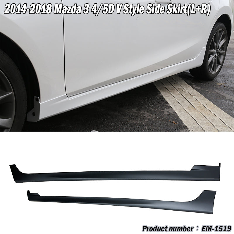 V款套裝組 前下巴+後下巴+側裙 2015-2016 Mazda 3 5門