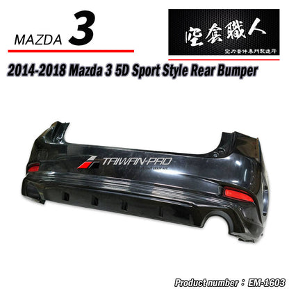 MK後保套裝組  前下巴+側裙+後保 2015-2016 Mazda 3 5門