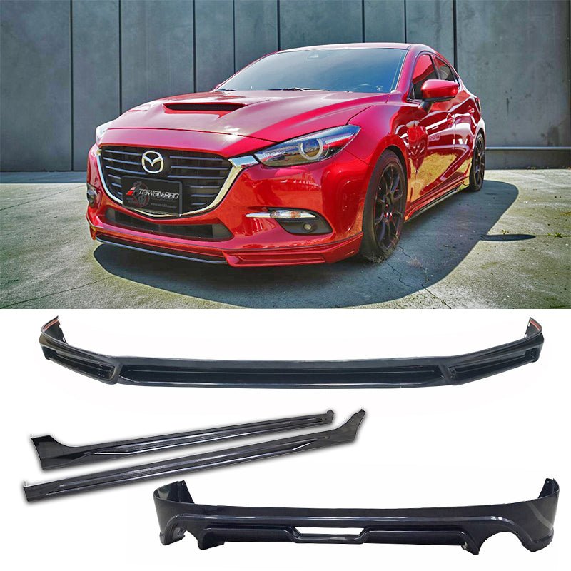 MK套裝組 前下巴+後下巴+側裙 2017-2018 Mazda 3 4門/5門