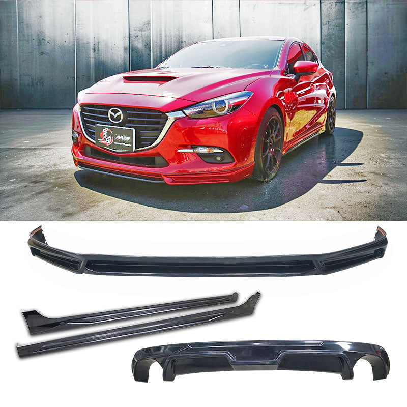 MK套裝組 前下巴+後下巴+側裙 2017-2018 Mazda 3 4門/5門