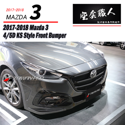 KS保桿套裝組  前保+側裙+後保 2017-2018 Mazda 3 4門/5門