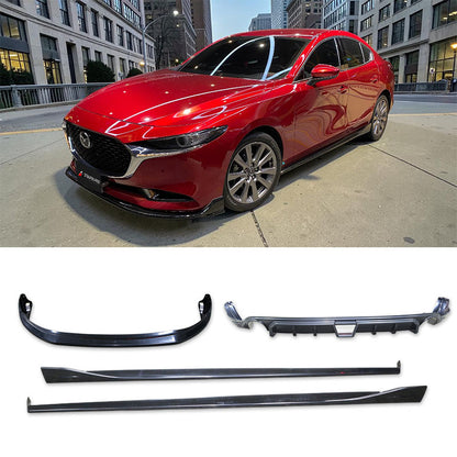 CK款套裝組 前下巴+MZ後下巴+MZ側裙 2019-2026 Mazda 3 4門