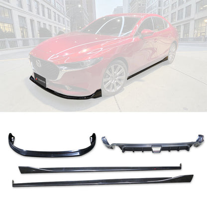CK款套裝組 前下巴+MZ後下巴+MZ側裙 2019-2026 Mazda 3 4門