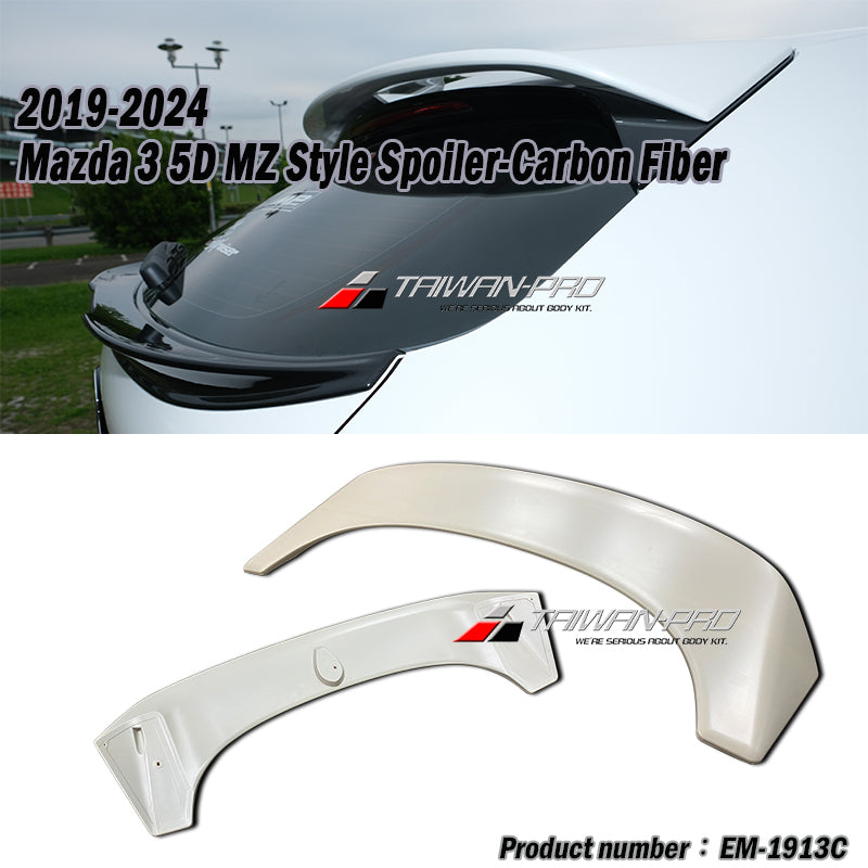 MZ款尾翼 ABS/碳纖維卡夢 Carbon Fiber 2019-2026 Mazda 3 5門