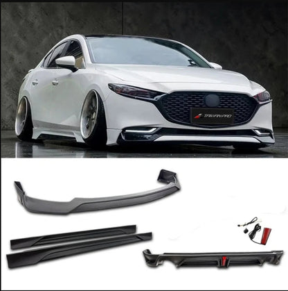 Y款前中包+側裙+後中包+尾翼 2019-2026 Mazda 3 4門