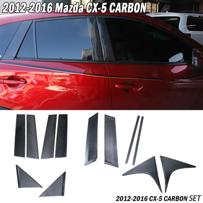 A柱+B柱+C柱+尾翼飾板 碳纖維 Dry Carbon 2016 Mazda CX-5