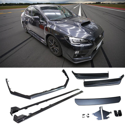 ST款套裝組 前下巴+側裙+後下巴+後下擾流板 2014-2017 Subaru WRX/STI