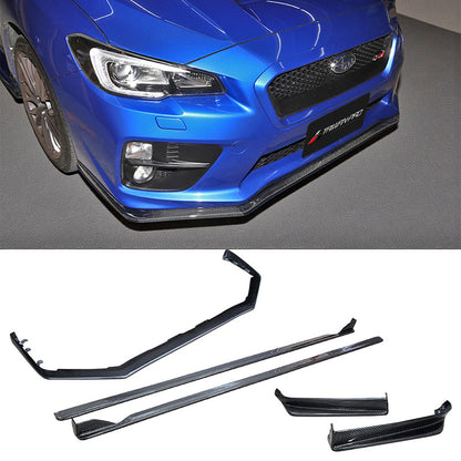 ST款套裝組 前下巴+側裙+後下巴+後下擾流板  碳纖維卡夢 Carbon Fiber  2014-2017 Subaru WRX/STI