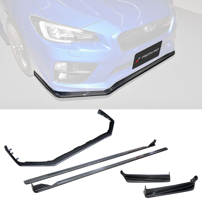 ST款套裝組 前下巴+側裙+後下巴+後下擾流板  碳纖維卡夢 Carbon Fiber  2014-2017 Subaru WRX/STI