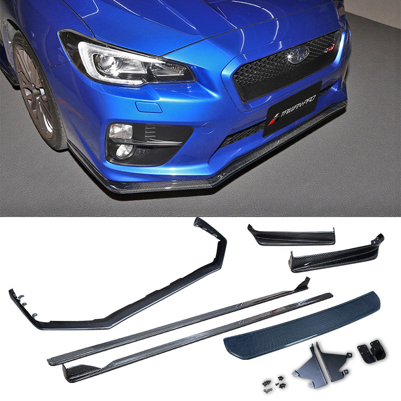ST款套裝組 前下巴+側裙+後下巴+後下擾流板  碳纖維卡夢 Carbon Fiber  2014-2017 Subaru WRX/STI