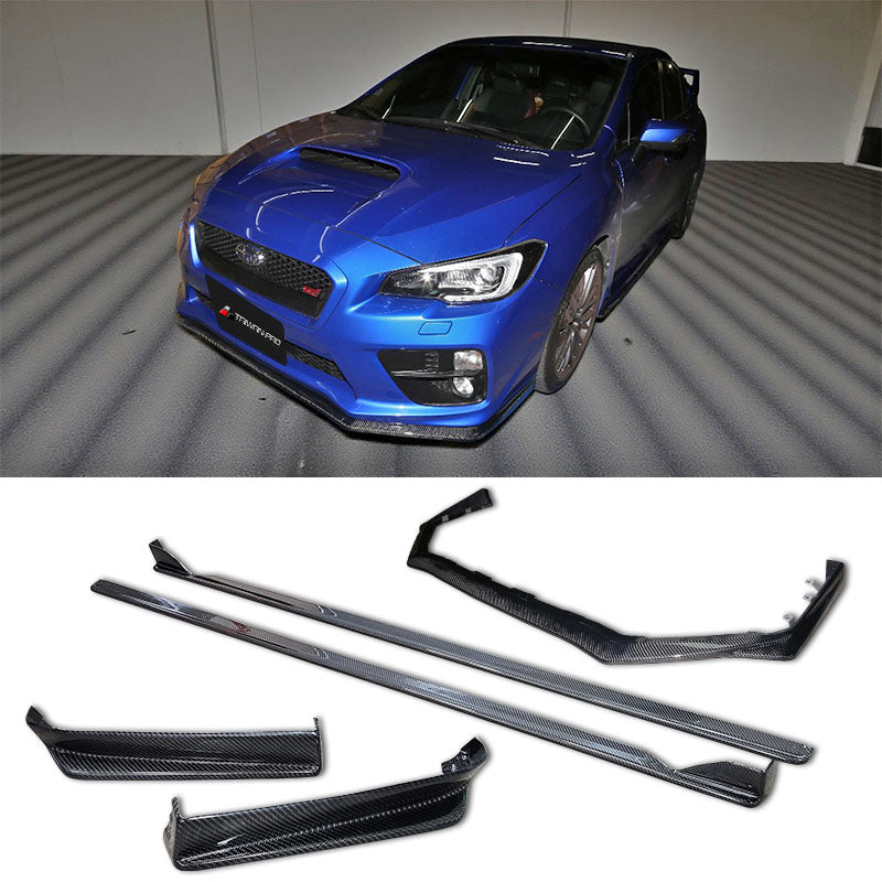 ST款套裝組 前下巴(18年樣式)+側裙+後下巴 碳纖維卡夢 Carbon Fiber  2014-2017 Subaru WRX/STI