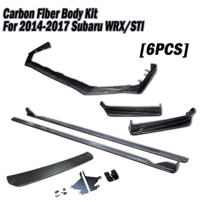 ST款套裝組 前下巴(18年樣式)+側裙+後下巴 碳纖維卡夢 Carbon Fiber  2014-2017 Subaru WRX/STI