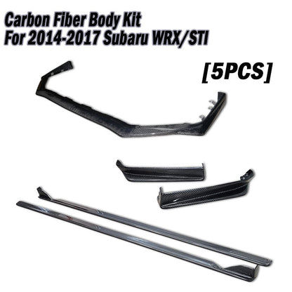 ST款套裝組 前下巴(18年樣式)+側裙+後下巴 碳纖維卡夢 Carbon Fiber  2014-2017 Subaru WRX/STI