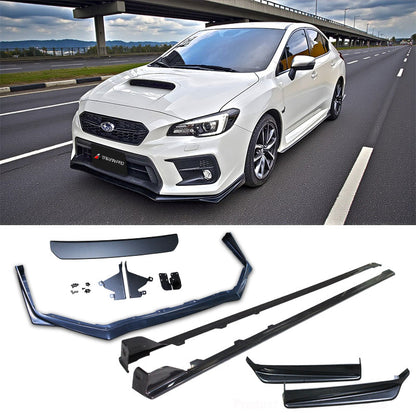 ST款套裝 前下巴+側裙+後下巴+後下擾流板 2018-2021 Subaru WRX/STI