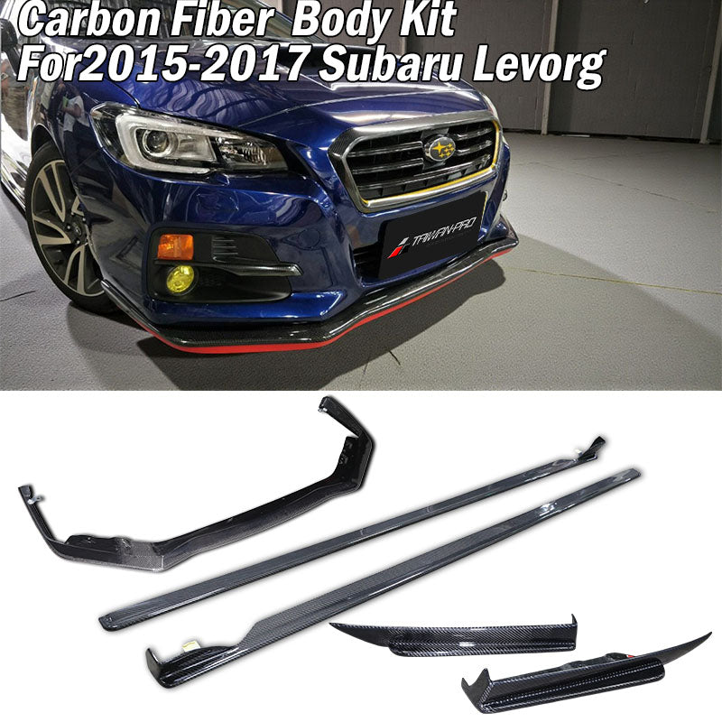 ST款套裝組 前下巴+側裙+後下巴+後下擾流板 碳纖維卡夢 Carbon Fiber 2015-2017 Subaru Levorg