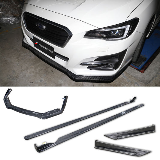 ST款套裝組 前下巴+側裙+後下巴+後下擾流板 碳纖維卡夢 Carbon Fiber 2018-2021 Subaru Levorg