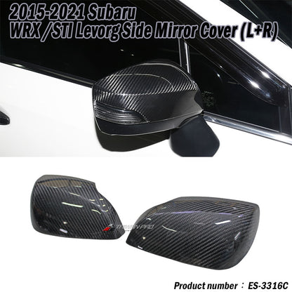 後視鏡飾蓋 碳纖維熱壓卡夢 Dry Carbon  2014-2021 SUBARU WRX/STI