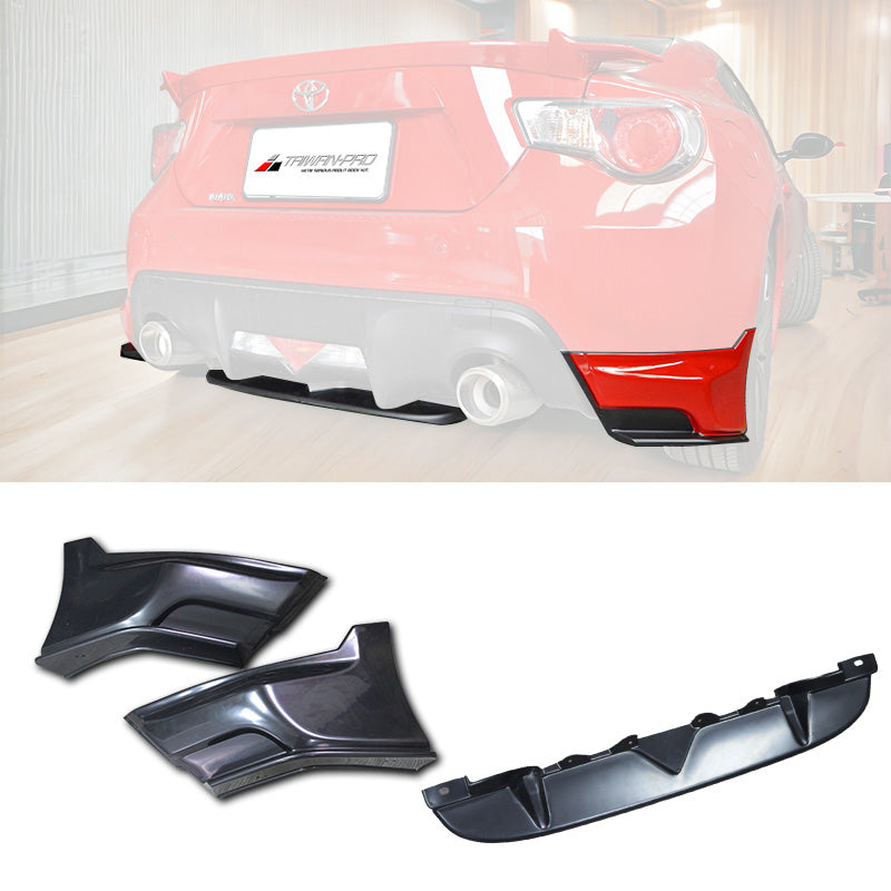 OEM款二片式後下巴+中板 2012-2021 Subaru BRZ/Toyota GR86/Scion FR-S