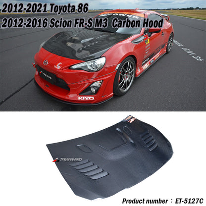 MP引擎蓋M3樣式  纖維 Carbon Fiber/FRP 2012-2021 Subaru BRZ/Toyota 86/Scion FR-S