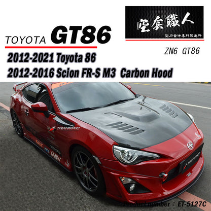 MP引擎蓋M3樣式  纖維 Carbon Fiber/FRP 2012-2021 Subaru BRZ/Toyota 86/Scion FR-S
