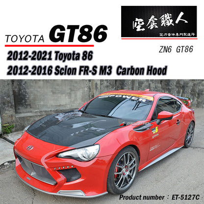 MP引擎蓋M3樣式  纖維 Carbon Fiber/FRP 2012-2021 Subaru BRZ/Toyota 86/Scion FR-S