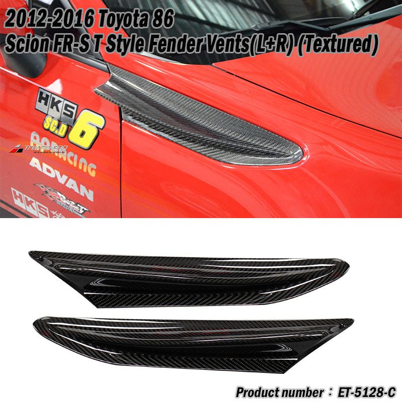 T款葉子板飾板 碳纖維熱壓 Dry Carbon 2012-2016 Subaru BRZ/Toyota 86/Scion FR-S