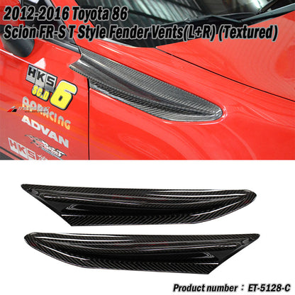 T款葉子板飾板 碳纖維熱壓 Dry Carbon 2012-2016 Subaru BRZ/Toyota 86/Scion FR-S