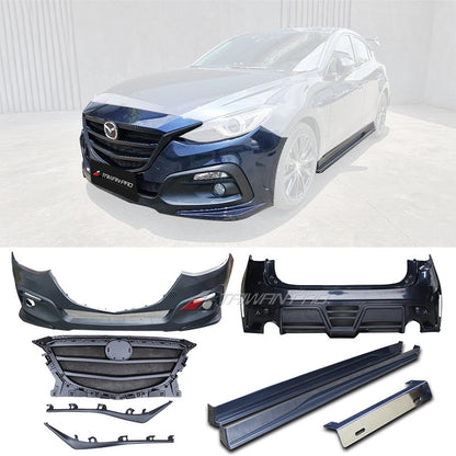 KS保桿套裝組 前保+側裙+後保 2015-2016 Mazda 3 4門/5門