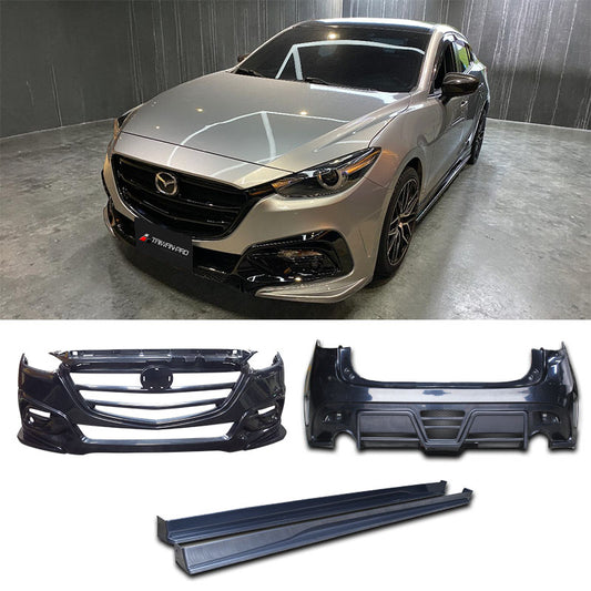 KS保桿套裝組  前保+側裙+後保 2017-2018 Mazda 3 4門/5門
